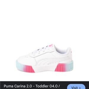 Puma white size 11C girl sneakers!!